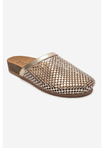 Luvi Shoes Montera Altın Taşlı Kadın Terlik