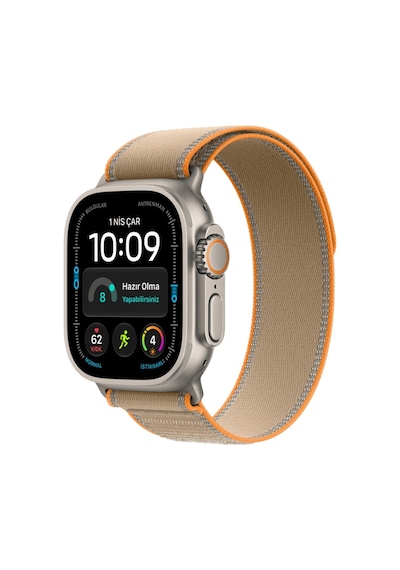 Apple Watch Ultra 4 Gps + Cellular 49MM Natural Titanyum Kasa - Yarı Saydam Gri Ocean Kordon Akıllı Saat (Distribütör Garantili)