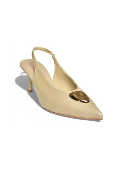 Fox Shoes Y676020660 Ten Rustik Alçak Topuklu Kadın Ayakkabı Ten