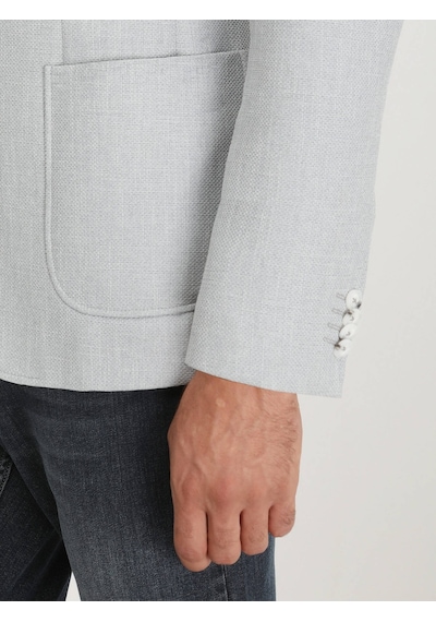 Kip Gri Düz Modern Fit Ceket 001