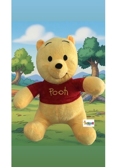 Winnie The Pooh Peluş Oyuncak Ayı Hediyelik Uyku Arkadaşı Büyük Boy 40 Cm Sarı