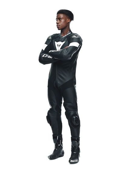 Dainese Daınese/tosa 1 Pcs Leather Suıt Perf. Black Black Whıte Siyah
