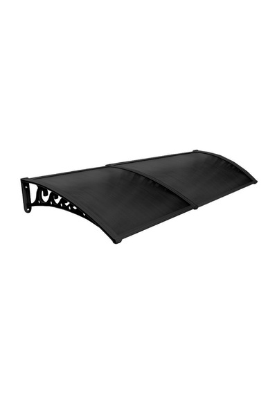 Plastik Ayak 6mm Levhalı Pratik Sundurma Kanopi 100x240 Cm Siyah