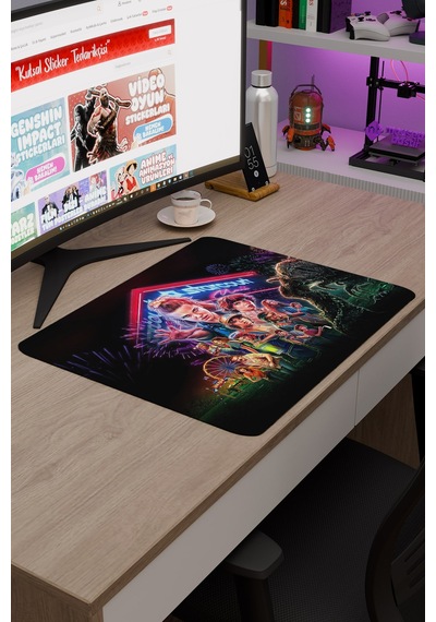 Stranger Things V2 48x40 Xl Gaming Kauçuk Kaymaz Taban Mouse Pad Fare Altlığı