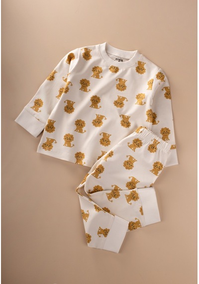 Cigit Pijama Takım 1-7 Yaş Ekru