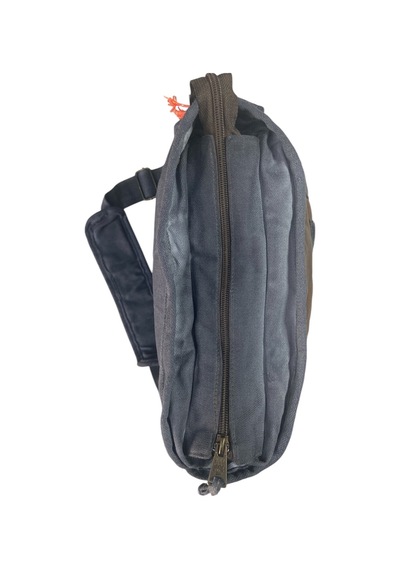 Old Cotton Cargo Vintage Salaş Kaliteli Unisex Taşlanmış Kumaş Okul Gezi Postacı Çantası 27x33cm Gri - Taba