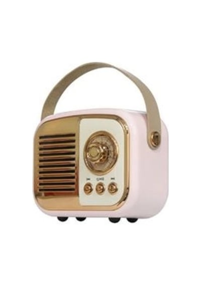 Mikado Md-24bt Echoes 3w 800mah Pembe Usb+tf Kart+bluetooth Destekli Klasik Retro Müzik Kutusu Kdo