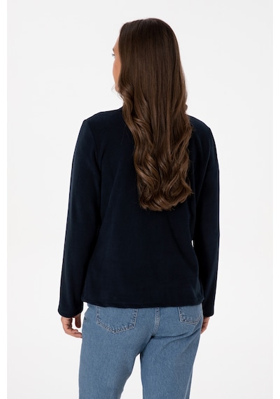 U.S. Polo Assn. Kadın Lacivert Fermuarlı Dik Yaka Polar Sweatshirt 50316729-VR059