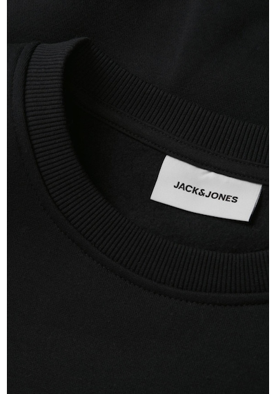 Jack & Jones Jjmunk Erkek Bisiklet Yaka Sweatshirt Rahat Günlük Siyah