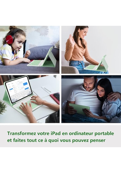 Apple Uyumlu iPad 11 A16 2025 / 10. Nesil 10.9 Klavyeli Kılıf Bluetooth Kalem Bölmeli Koruyucu Türkçe Klavye
