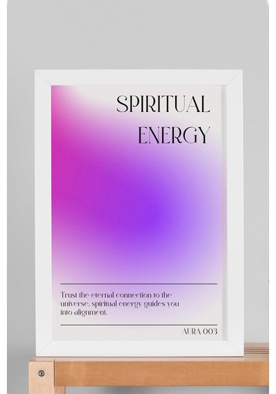 Spiritual Energy Çerçeveli Tablo Aura 003 Enerji Renkleri - Ruhsal Enerji