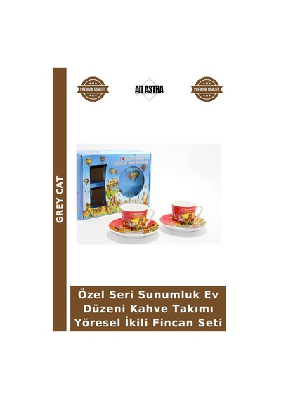 Özel Seri Sunumluk Ev Düzeni Kahve Takımı Yöresel İkili Fincan Seti Diğer