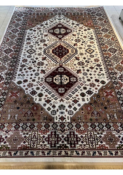 Asaryün Halı Ipek H4320ac Krem Ipeksi Geleneksel Renkli Göbekli Klasik Desen Salon Halısı Modern Renkli Asaryün Halı Ipek H4320ac Krem Ipeksi Geleneksel Renkli Göbekli Klasik Desen Salon Halısı Modern Renkli