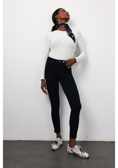 Lacivert İthal Full Likra Toparlayan Skinny Jean 7277 Lacivert