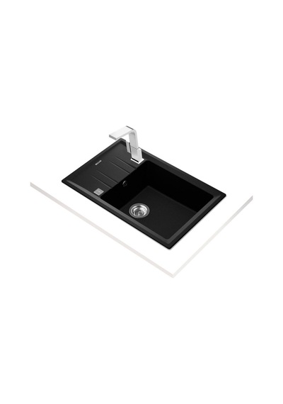 Teka Stone 60 Stg Metalik Siyah Granit Eviye Sağsol Kullanılabilir