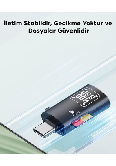 Polham 2in1 Type C To Tf Kart Ve Usb Çevirici Otg Adaptör, Şarj Ve Data Aktarım Otg Çeviricisi, Yüksek Hızlı