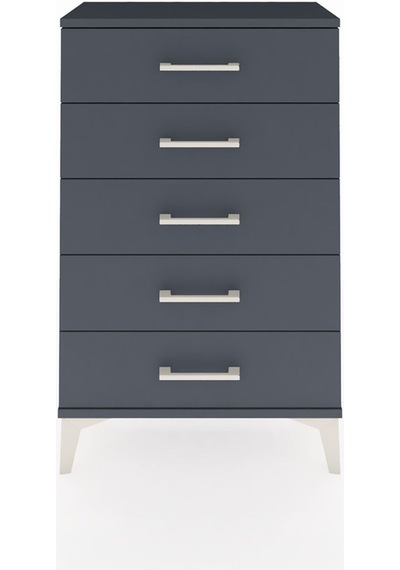 Arges Komodin 5 Çekmeceli 60x30x96 Antrasit-antrasit Antrasit