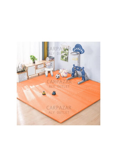Damla Desen Tatami Eva Spor Yoga Pilates Oyun Matı Halısı Minderi Puzzle 50x50 13mm 8 Adet 100x200 Turuncu