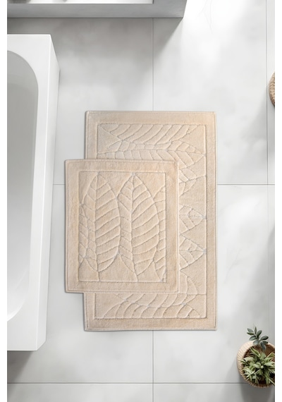 Banyo 2li Paspas Takımı Geo Bej 60x100 Bej