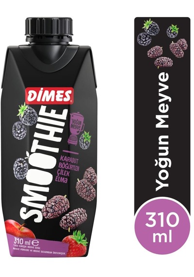 Dimes Smoothie Karadut Böğürtlen Çilek Elma 310 Ml X 12 Adet