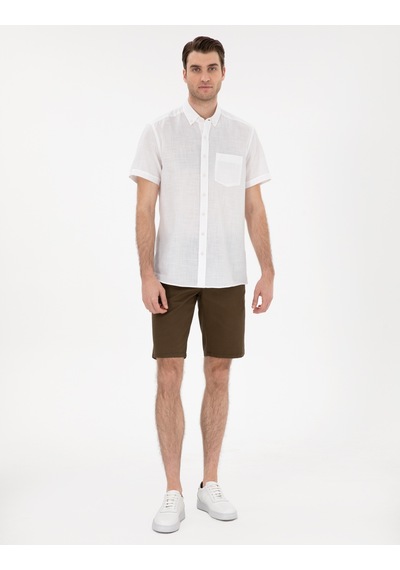 Pierre Cardin Erkek Beyaz Gömlek Kısa Kollu 50306950-vr013 Beyaz