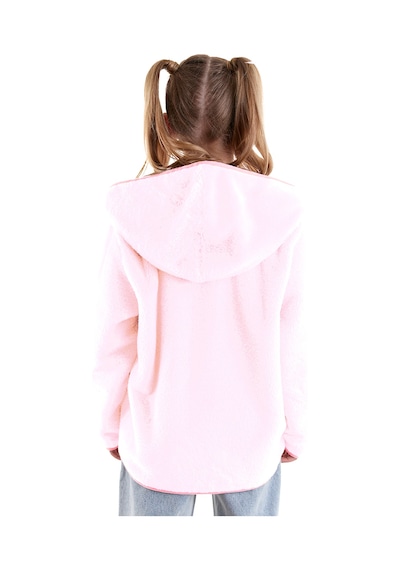 Denokids Kalp Cepli Kız Çocuk Pembe Peluş Mont Renkli