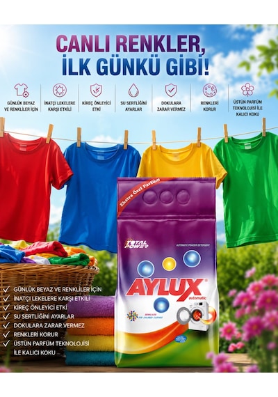Toz Deterjanı Beyazlar & Renkliler 9 Kg Sık Yıkananlar
