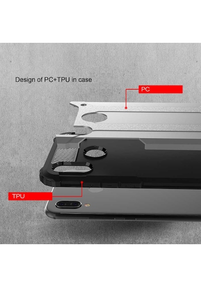 Huawei P20 Lite - Kilif Darbe Önleyici Zirh Tank Kapak