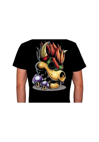 Super Mario Bölüm Sonu Canavarı Mantar Mushroom Tişört Unisex T-shirt 001