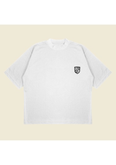Tarzsokak Gray Porsche 911 Baskılı Oversize Unisex Pamuklu Nefes Alan Kalın Kumaşlı Beyaz