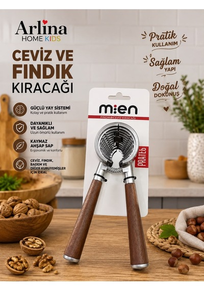 Premium Metal Fındık & Ceviz Kırıcı Metalik