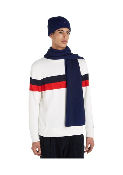 Tommy Hilfiger Gp Flag Beanıe & Sca Erkek Lacivert Bere
