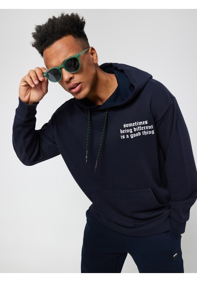 Oversize Fit Erkek Sweatshirt Lacivert