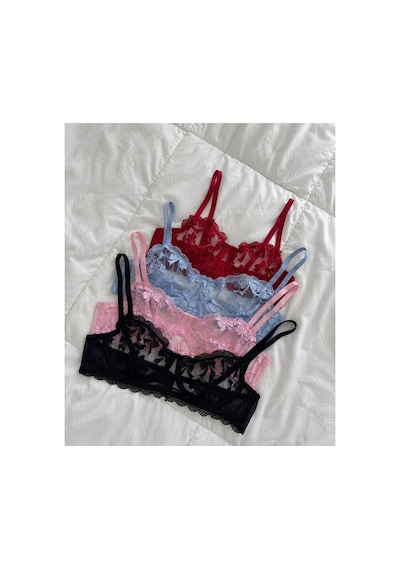 Brem Siyah Fiyonklu Balenli Bralet Takım