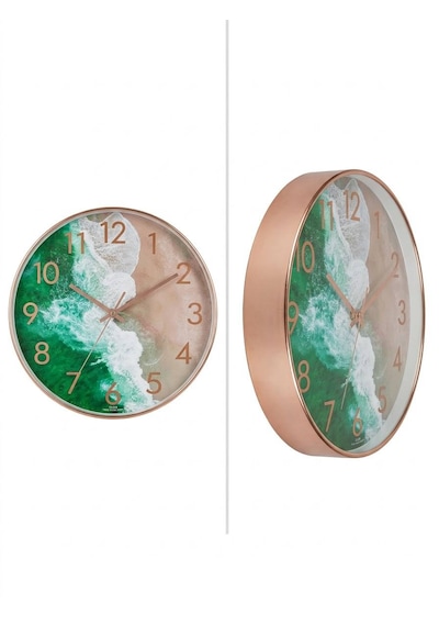 Lüks Sahil Kumsalı Sessiz Duvar Saati 35 Cm - Aw3505/r-ry Rose