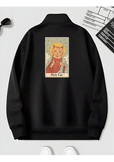 Harmandar Siyah Erkek Holycat Sırt Baskı Detaylı Dik Yaka Yarım Fermuarlı Düz Kazak Sweatshirt Siyahholycatdikyaka Harmandar Siyah Erkek Holycat Sırt Baskı Detaylı Dik Yaka Yarım Fermuarlı Düz Kazak Sweatshirt Siyahholycatdikyaka