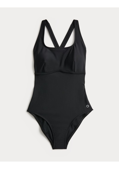 Marks & Spencer Dolgulu Kare Yaka Mayo T51000006 Siyah