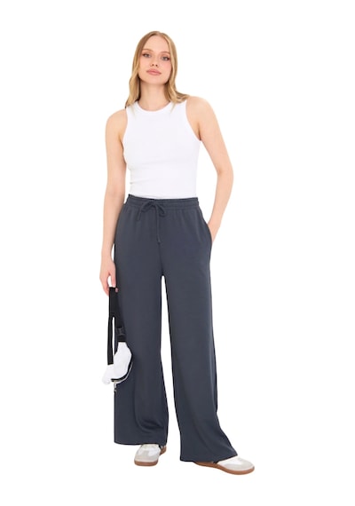 Thıff Gymwear Kadın Modal Kumaş Bağcıklı Eşofman Altı Antrasit