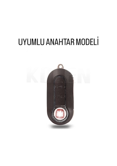 Fiat Linea Uyumlu Anahtar Kılıfı Parlak Gümüş Gri