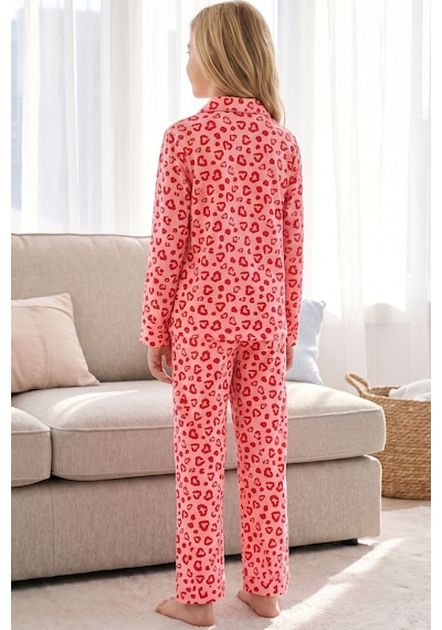 Siyah İnci Desenli Termal Kumaşlı Ultra Soft Yumuşak Düğmeli Örme Pijama Takımı 26226807 Pembe Siyah İnci Desenli Termal Kumaşlı Ultra Soft Yumuşak Düğmeli Örme Pijama Takımı 26226807 Pembe