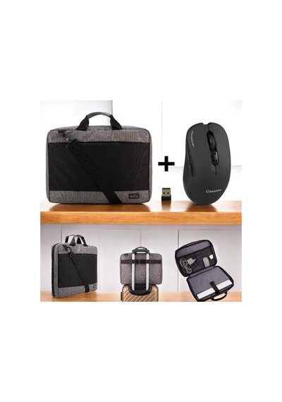 Classone Mila Ml-f104m 15.6"tam Açılabilir Valiz Dizayn Notebook Çantası +kablosuz Mouse Gri