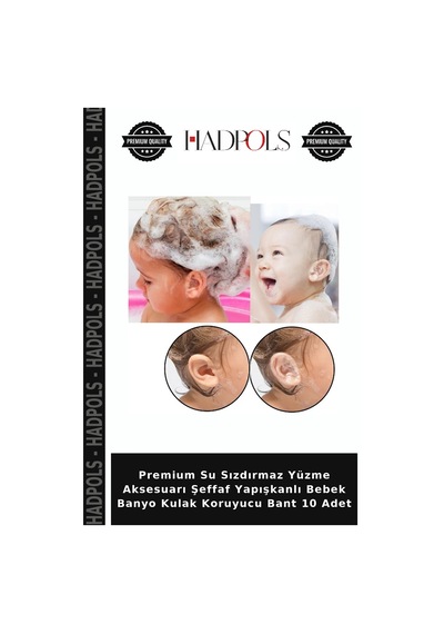 Premium Su Sızdırmaz Yüzme Aksesuarı Şeffaf Yapışkanlı Bebek Banyo Kulak Koruyucu Bant 10 Adet