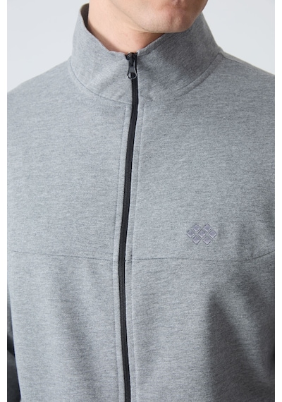 Tommy Life Gri Melanj Pamuklu Kalın Yumuşak Dokulu Comfort Fit Basic Erkek Eşofman Takım - 85260 GRİ MELANJ