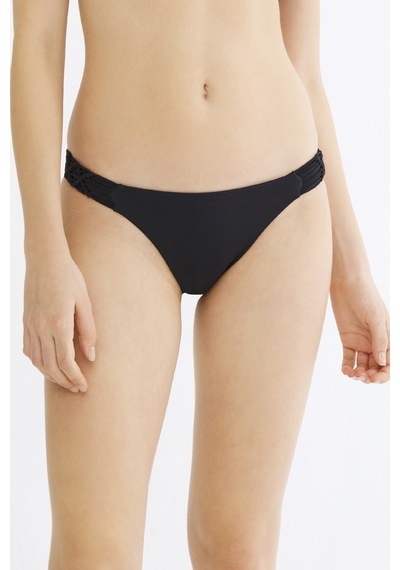 Penti  Siyah Basic Kenarları Makrome Detaylı Bikini Altı