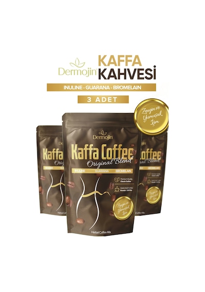 3 Adet - Kaffa  Kahvesi Inulın , Bromelaın ,guarana Çözünebilir