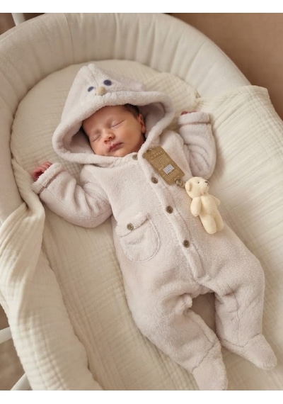 Gunes7 Peluş Bebek Uyku Tulumu Açık Bej