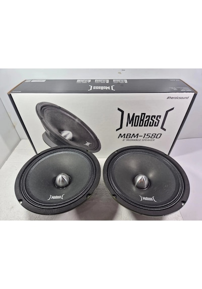 Mobass 20cm Midrange Mobass Mbm-1580 300w 150rms Midrange - Kurşun Göbek Pro Midrange