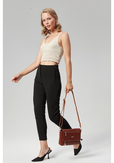 Morpelikan Kadın Dört Bölmeli Clutch Çarpraz Omuz Çantası