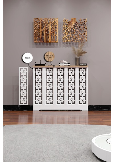 Dekoratif Petek Dolabı Kalorifer Peteği Kapatma Ünitesi Modern Tasarım İç Ölçü 96 Cm Dış Ölçü 100 Cm Petek 96 Beyaz Üstü Çam D10 Dekoratif Petek Dolabı Kalorifer Peteği Kapatma Ünitesi Modern Tasarım İç Ölçü 96 Cm Dış Ölçü 100 Cm Petek 96 Beyaz Üstü Çam D10