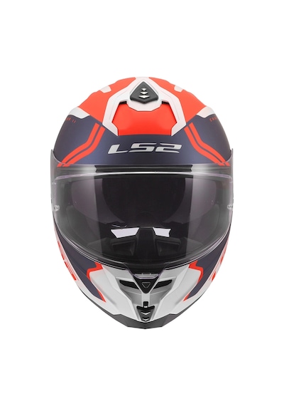 Ls2 Challenger 2 Tıtan Mat Beyaz-mavi-kırmızı Kask Mat Beyaz